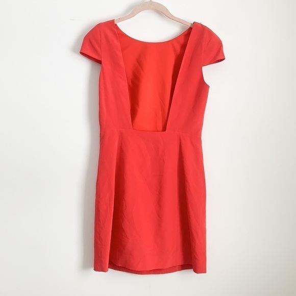 Tibi Red Silk Cap Sleeve Mini Dress - Picture 5 of 7